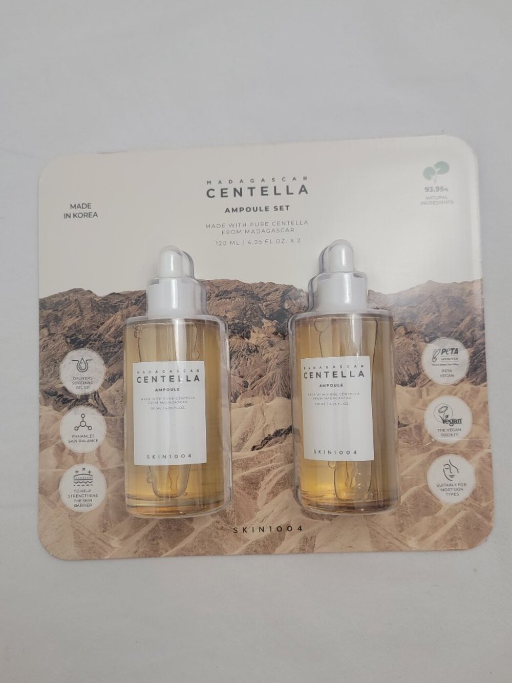 Skin1004 Madagascar Centella Ampoule Set Duo New 120ml 4.05 fl oz x2